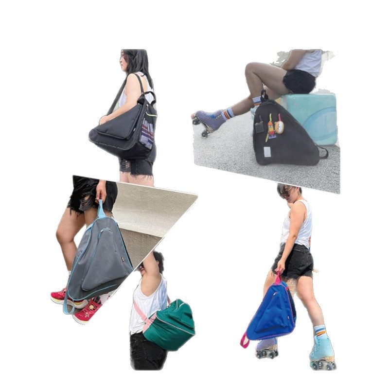 Bolsa triangular portátil transfronteriza bolsa de patinaje bolsa de hombro mochila de patinaje de velocidad bolsa especial de patinaje