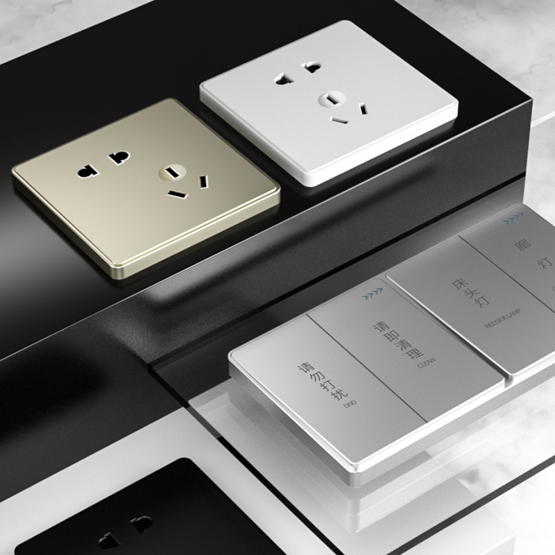 86-type combined switch and socket with freely combinable outer frames for wall-mounted control switches and sockets at the bedside