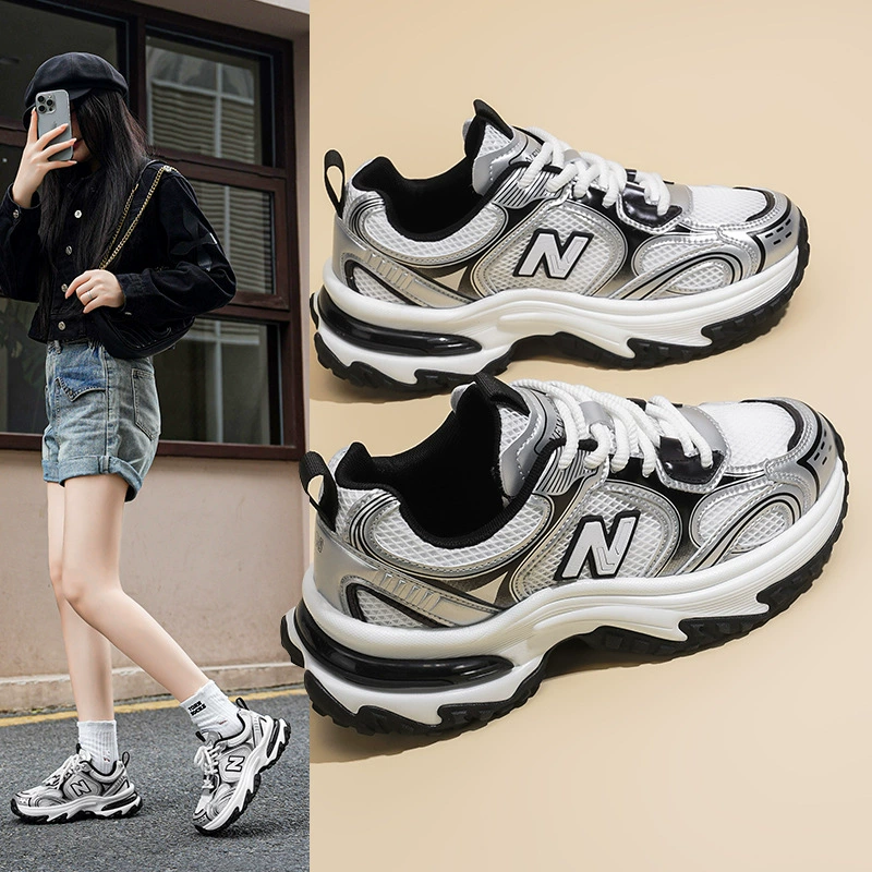 Кроссовки New Balance, универсальные дышащие летние комфортные спортивные туфли для отдыха на платформе