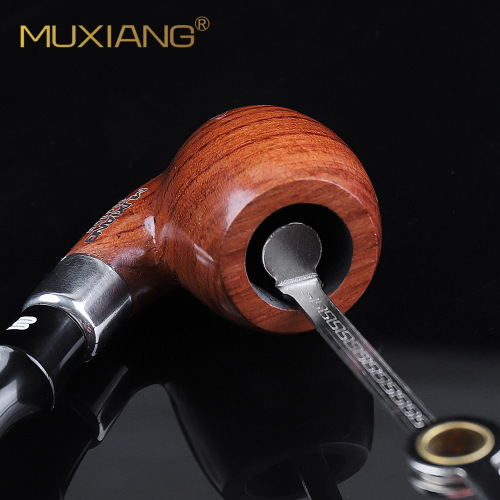 Wooden cigarette pipe accessories, simple and practical three-in-one cigarette knife, press rod, scraper, stainless steel cigarette knife, dropshipping