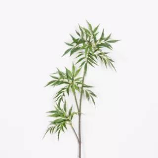 新中式仿真绿植黄天竺单支家居客厅园林插花装饰长枝树枝造景摆件