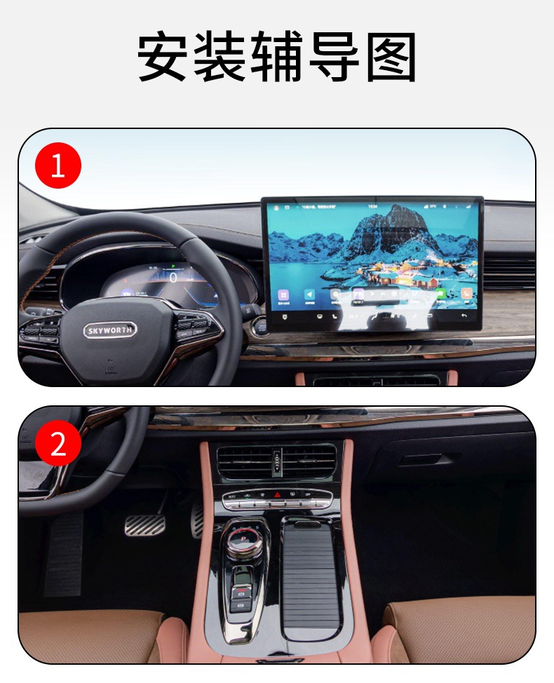 Suitable for 22-25 Skyworth Ev6 Gear Interior Film Car Modified Central Control Paint Surface Transparent Tpu Protective Film