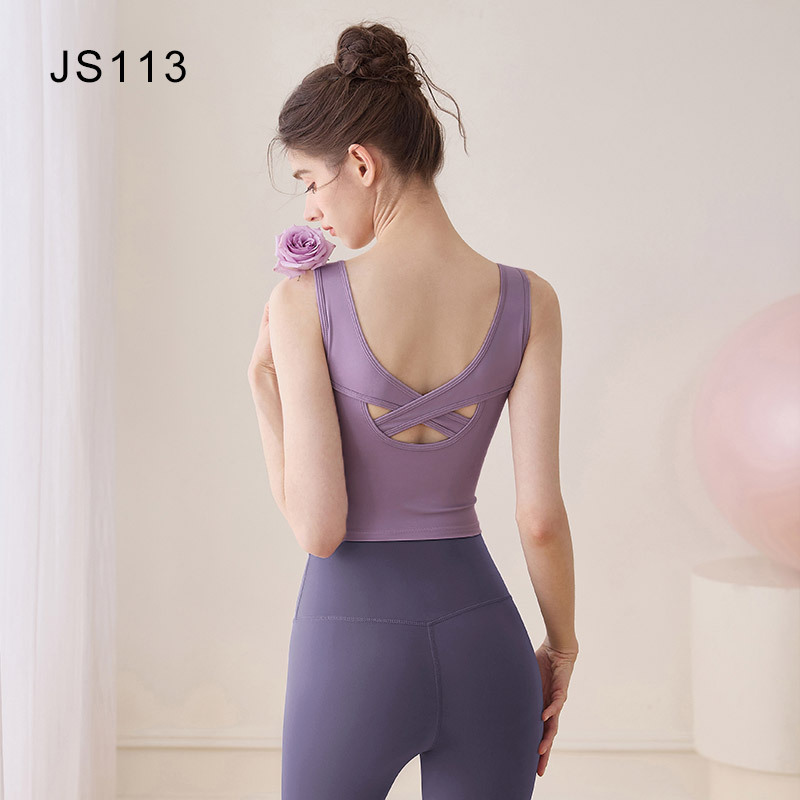 瑜伽上衣女2025新款带胸垫背心跑步运动健身专业普拉提训练服套装|undefined