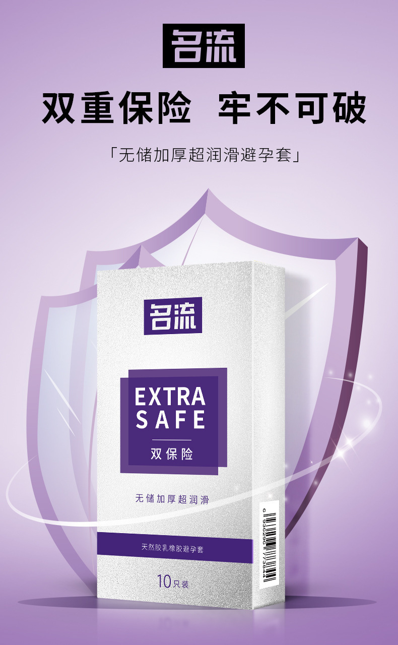Celebrity Brand Double-Protection Lubricated Condoms, Medium, Natural Latex, 10-Pack — detail image 12