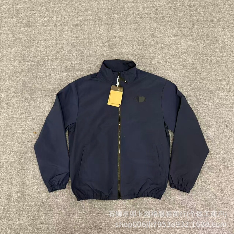 Cross-Border Autumn and Winter North Face Stand-Collar Jacket for Men, Trendy Brand Solid Color Casual Outerwear, Cross-Border Foreign Trade Style Sports Windbreaker