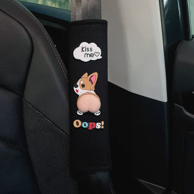 safety belt protective cover creative car – Seat belt shoulder pad - right-side-of-corgi-butt-1-ice-silk-shoulder-pad