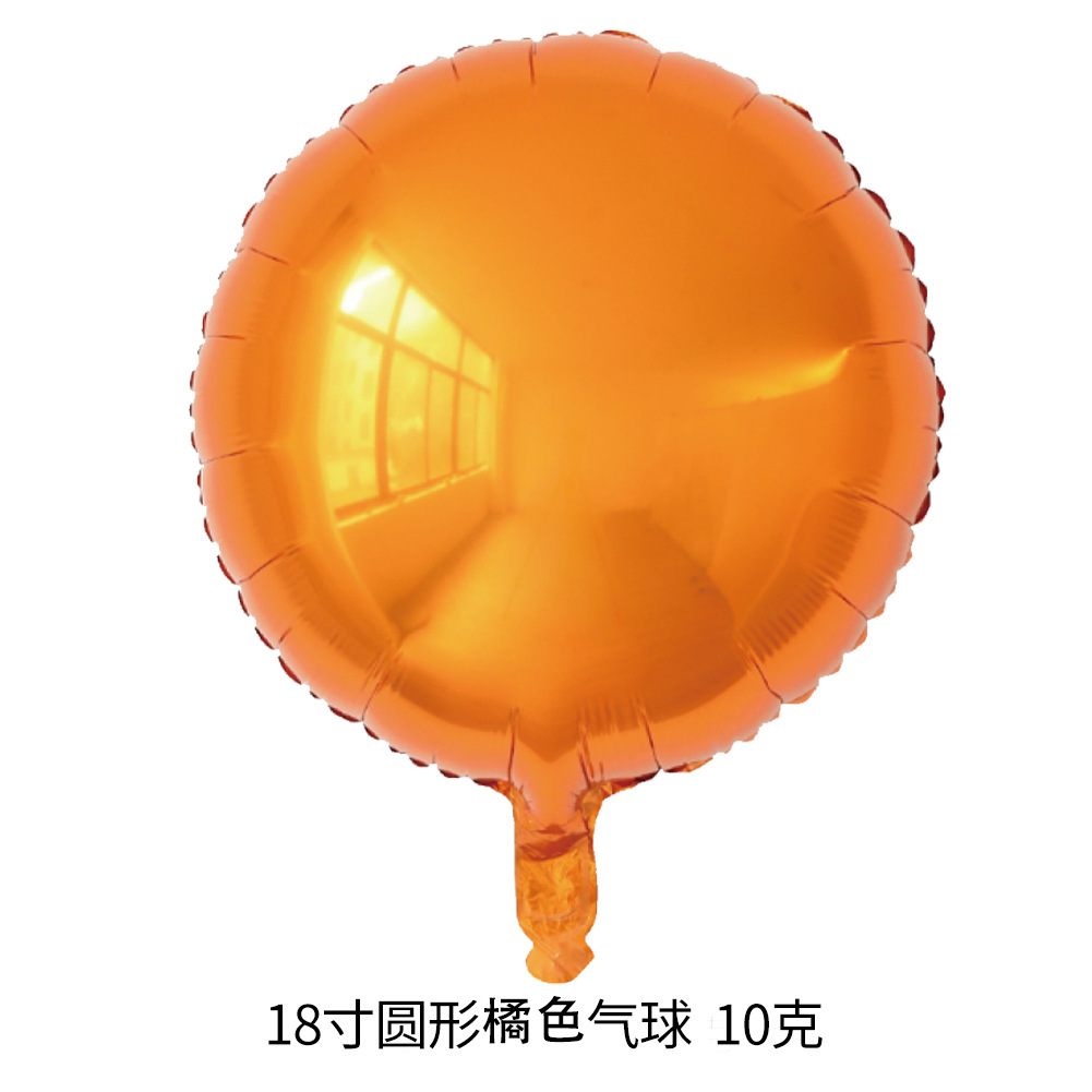 Globo naranja redondo de 18 pulgadas