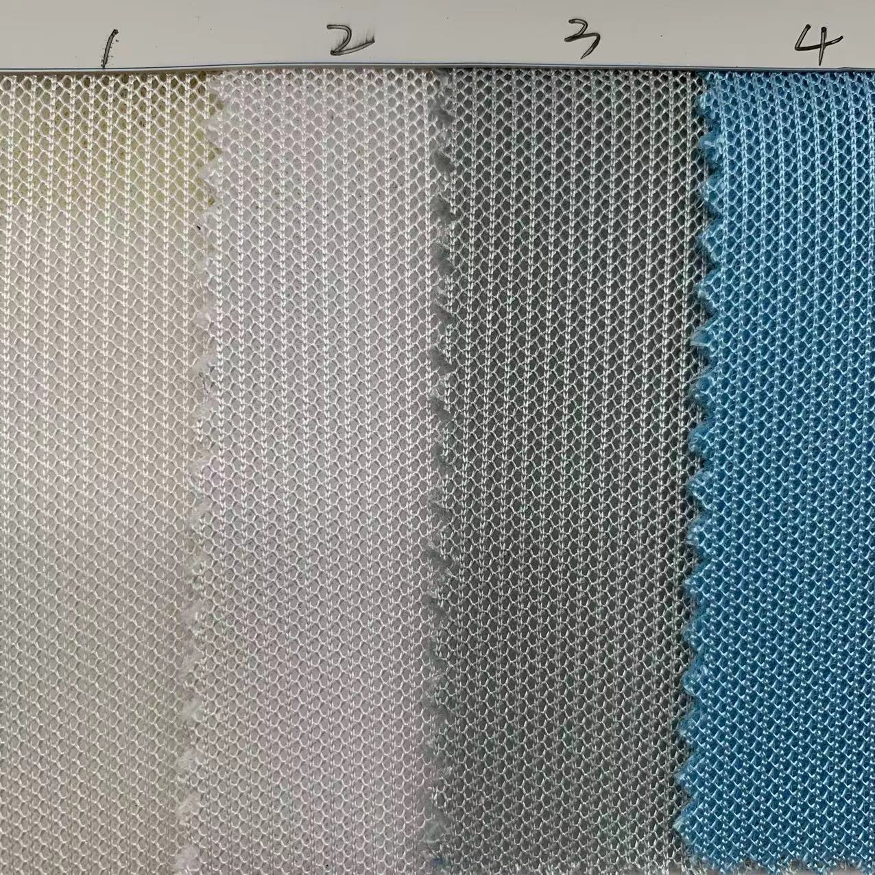 现货三明治 梯形透气网眼布  条纹三文治布 鞋帽箱包辅料三层网