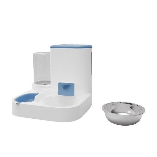 Cross-border pet products cat bowl large capacity dry and wet separation integrated stainless steel bowl automatic drinking water feeder