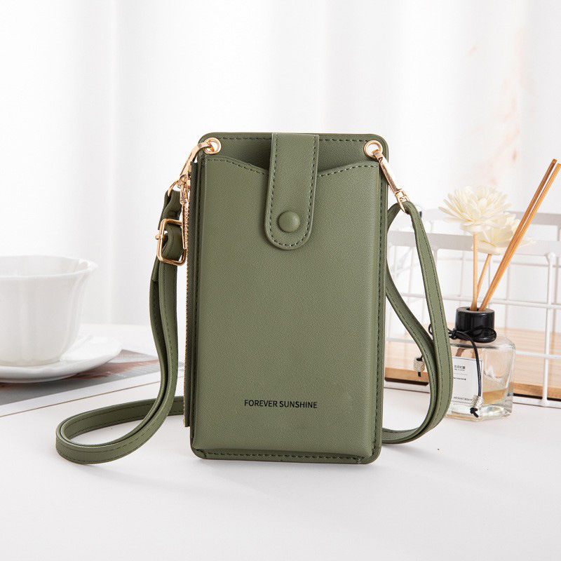 Women's Medium Pu Leather Solid Color Basic Classic Style Square Zipper Phone Wallets display picture 5