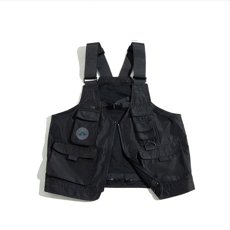 Men's and Women's Japanese-Style American Retro Pocket Vest Outdoor Fishing Summer Functional Vest Workwear Sleeveless Jacket Men's and Women's Japanese-Style American Retro Pocket Vest Outdoor Fishing Summer Functional Vest Workwear Sleeveless Jacket