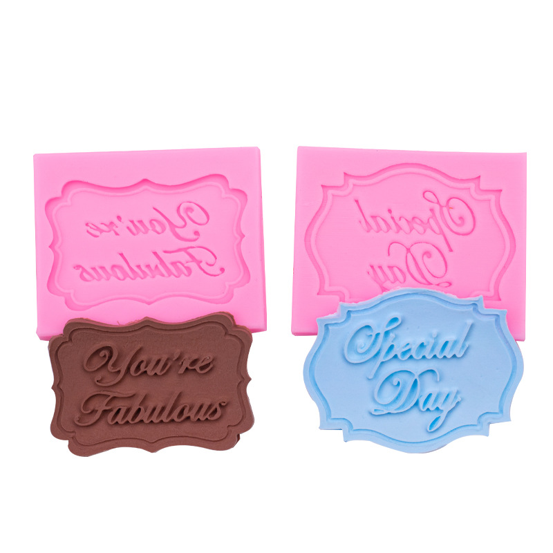 Chocolate fondant molde de silicona para hornear pastel decoración Feliz cumpleaños