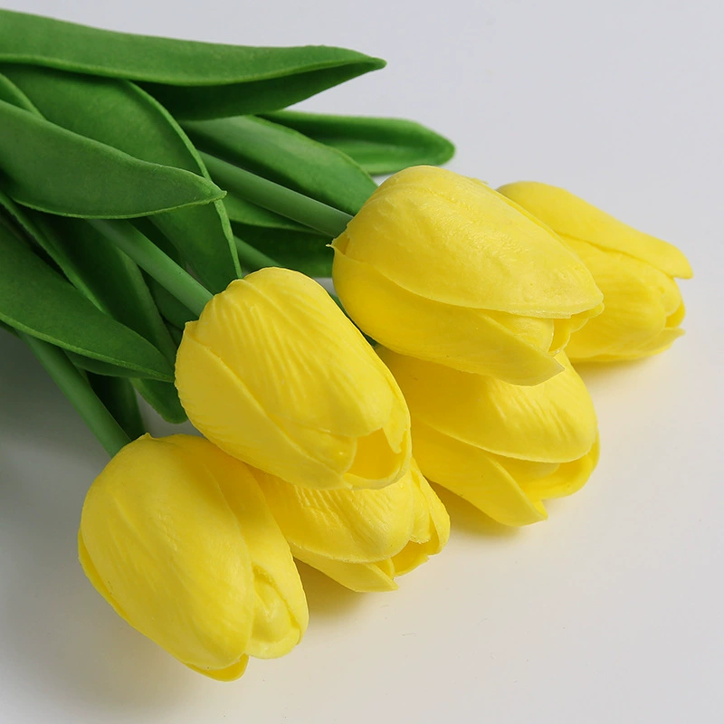 Искусственный тюльпан (Tulip) 10 г, пластиковый декоративный букет — разнообразные цвета