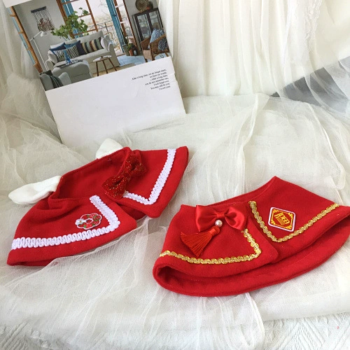 Кошка Рождественский шарф Красная одежда Новогодний Плащ шаль нагрудник украшение для домашних собак плащ воротник