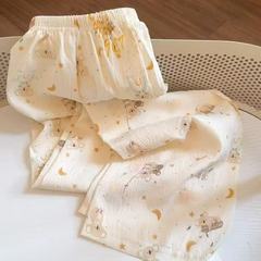 新商品のネット紅少女長ズボンの雲綿の薄いタイプのゆったりとした寝ズボンは腰を緩めて快適でカジュアルな学生の家のズボンです。