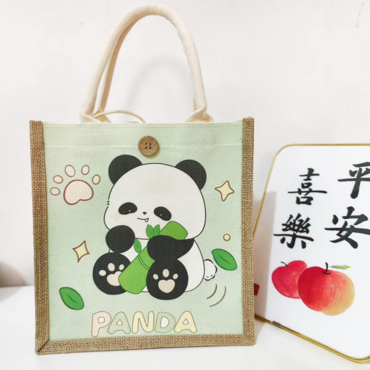 Luna llena, regalo de mano, banquete de bebés, regalo de aniversario, banquete de 100 días, niños, princesas, conduciendo a la casa, bolsa de lino.