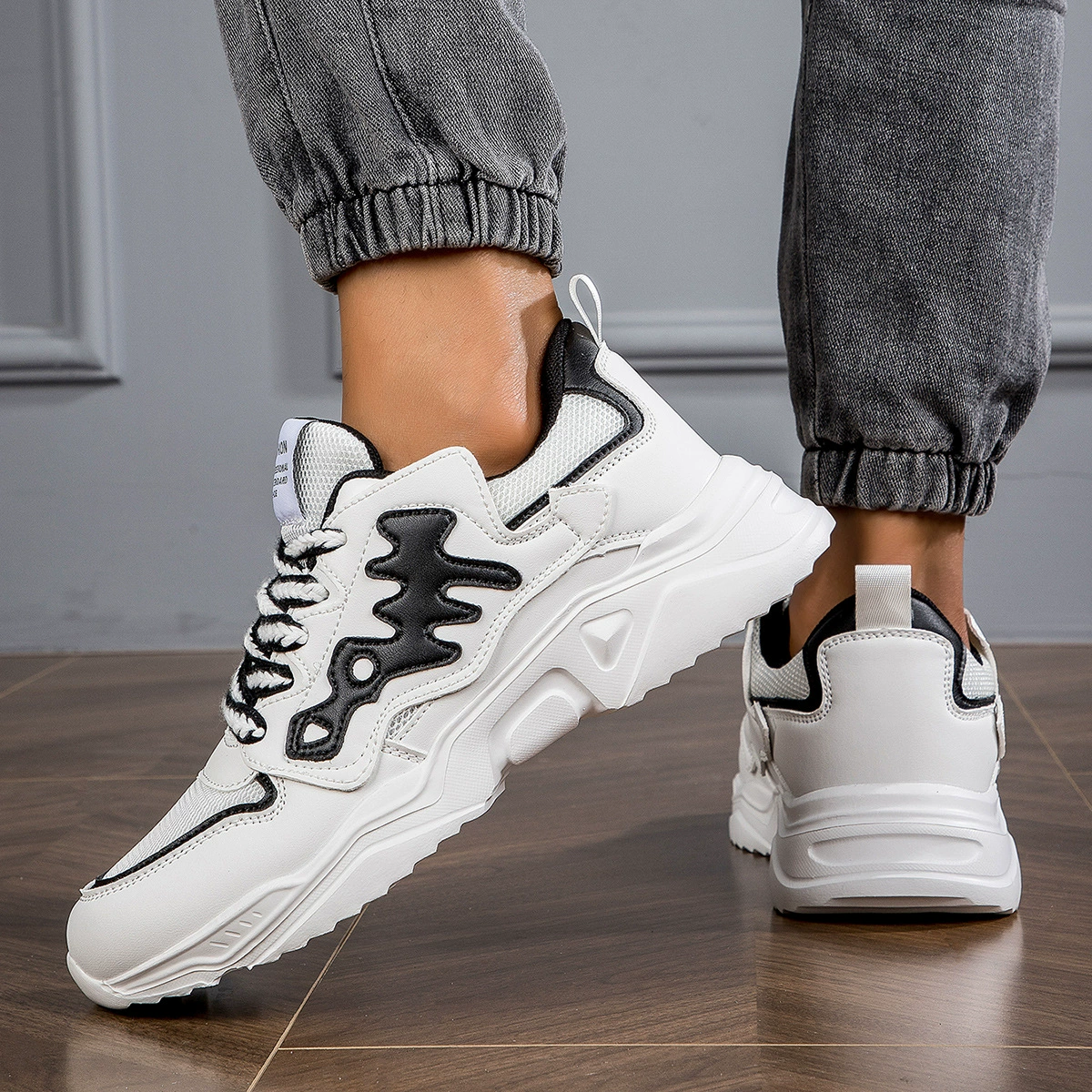 Трансграничная Повседневная универсальная модная мужская обувь, модные туфли для папы на шнуровке на платформе, кроссовки, мужские кроссовки