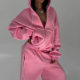 Autumn and winter popular sports two-piece fashion zipper long sleeve hoodie and line loose sports pants suit