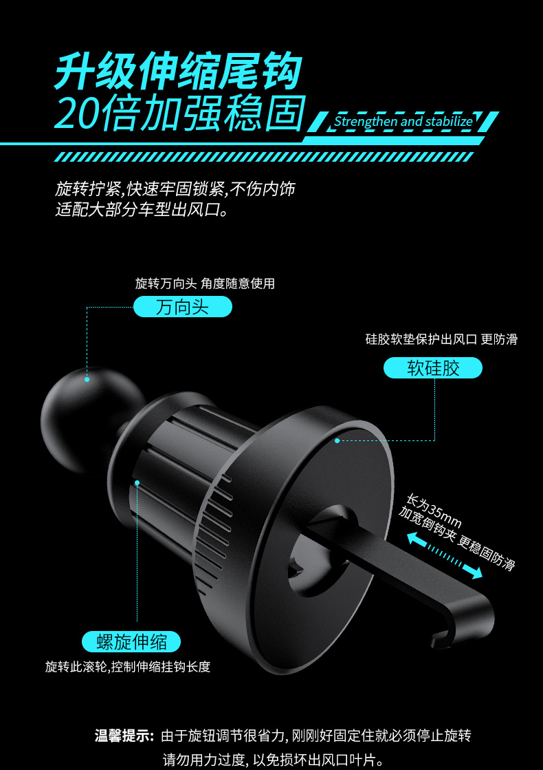 Robot creative car mobile phone bracket tremolo air outlet car navigation bracket mobile phone rack source wholesale