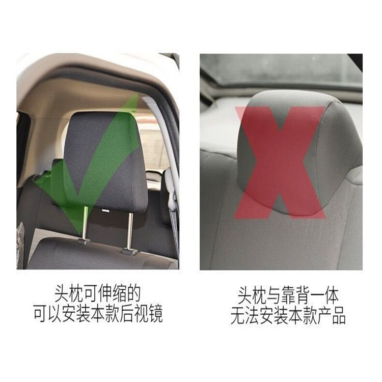 In-car baby rearview mirror car child car seat 360 ° rotating LED reflective auxiliary observation mirror