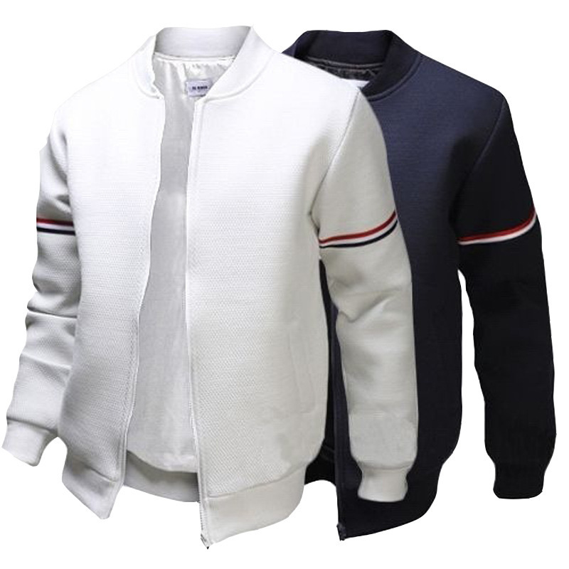 Wish Amazon cross-border Men's Baseball uniform British collar men's coat color matching foreign trade slim fit jacket men Wish Amazon cross-border Men's Baseball uniform British collar men's coat color matching foreign trade slim fit jacket men