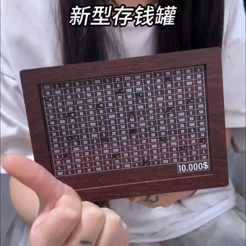 インターネットセレブのレトロな木製貯金箱、貯金箱は飾り品を保管でき、学生の小遣いコレクションを保管できます、送料無料|undefined