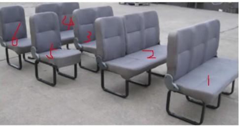 Modified Car, Van, Passenger Bus, Ambulance, Rv, Large Bus, Minibus, Rear Three-Seater Modified Folding Seat, Imitation Model