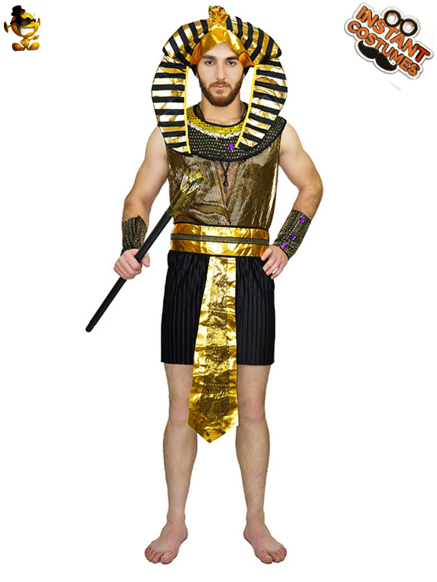 Etapa traje de la mascarada ropa de fiesta de Halloween traje de los hombres adultos de Faraón Cosplay