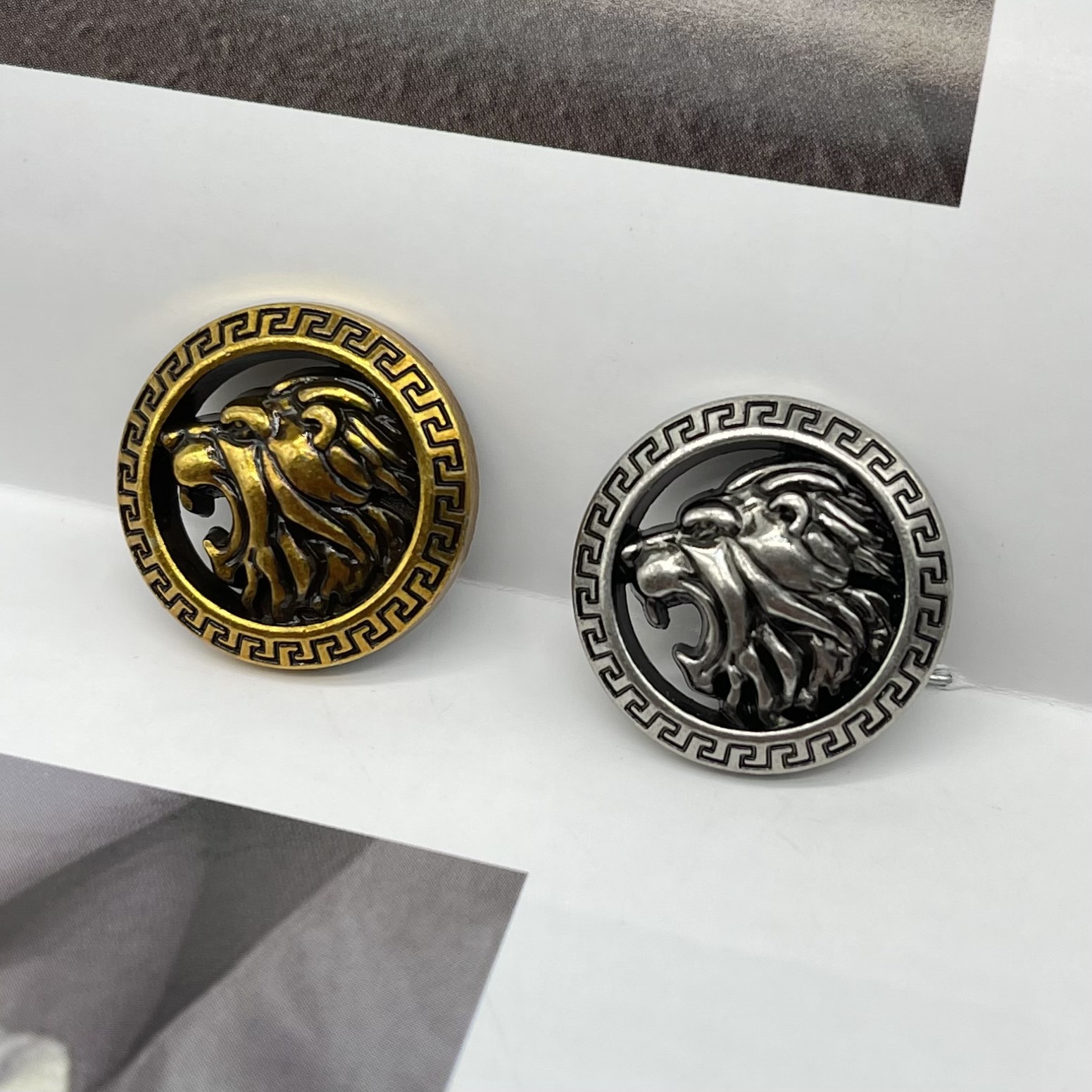 金属纽扣时尚狼头动物图案复古小香风名媛风衣大衣西装外套夹克扣