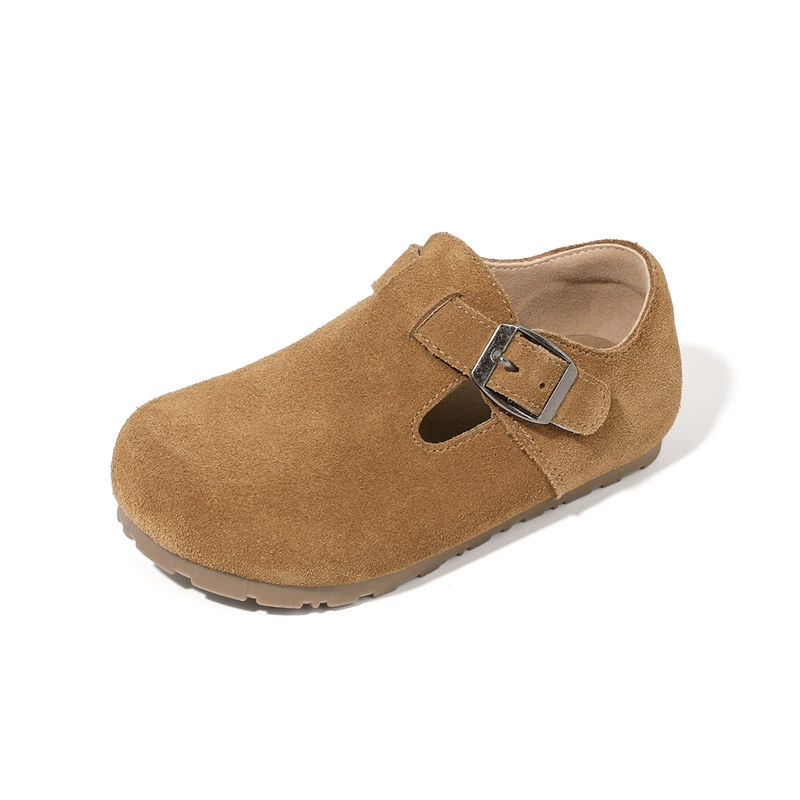 Детская обувь, туфли Birkenstock для девочек, новые детские кожаные туфли весны и осени, туфли на плоской подошве для девочек, туфли-бобы на мягкой подошве, туфли принцессы, дропшиппинг