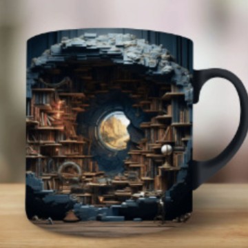 Taza multiusos del diseño creativo del espacio de la nueva Taza de cerámica transfronteriza de la estantería 3D