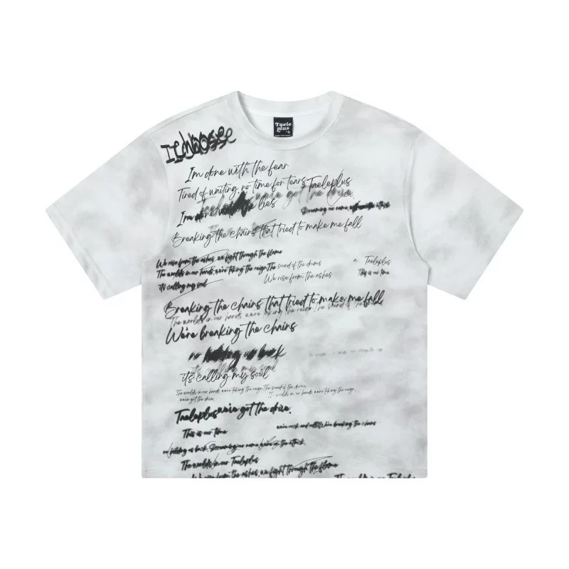 Куртка Road Vintage 2025 Лето новый стиль американский ретро тай-дай结果 Hand-painted Print Design loose short sleeves