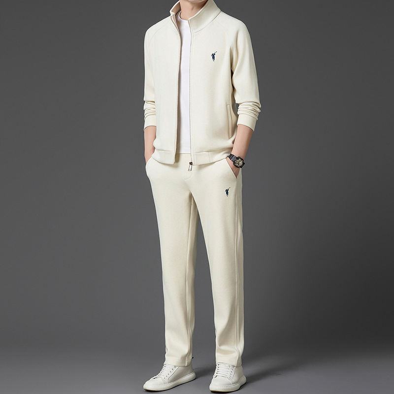 Autumn New Sports Suit Men's Stand-Up Collar Cardigan Sportswear Casual Two-Piece Men's Sweatshirt Suit