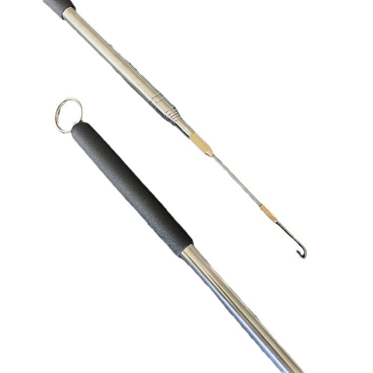 Acero inoxidable retráctil nuevo tipo de gaila amarilla 360 grados de rotación de tornillo púbido gancho de pesca de anguila larga gaila amarilla
