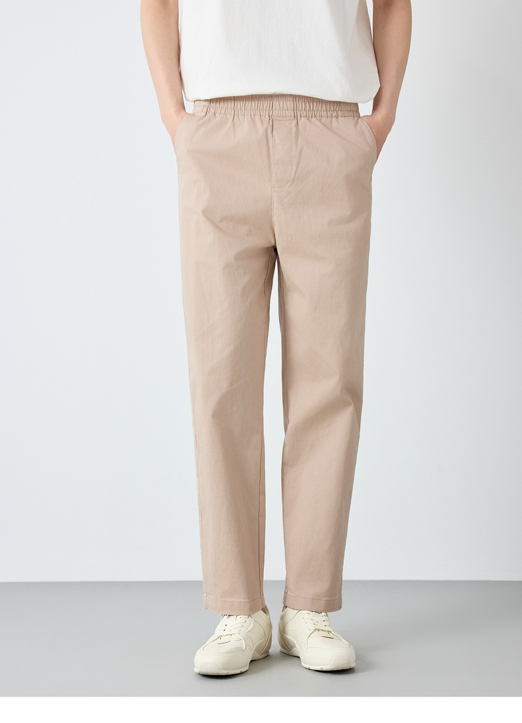 Quần kaki nam công sở ống đứng dáng thẳng vải cotton pha — đen chi tiết 13