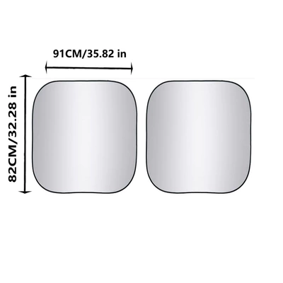 Sun shade sunshade, car side sunshade - large-square-block-8291cm-2-piece-set