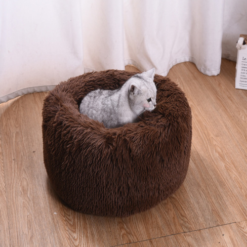 Cat Bed Round Pet Bed Plush Dog Bed Dog Mat Winter Warm Pad Wholesale Pet Supplies