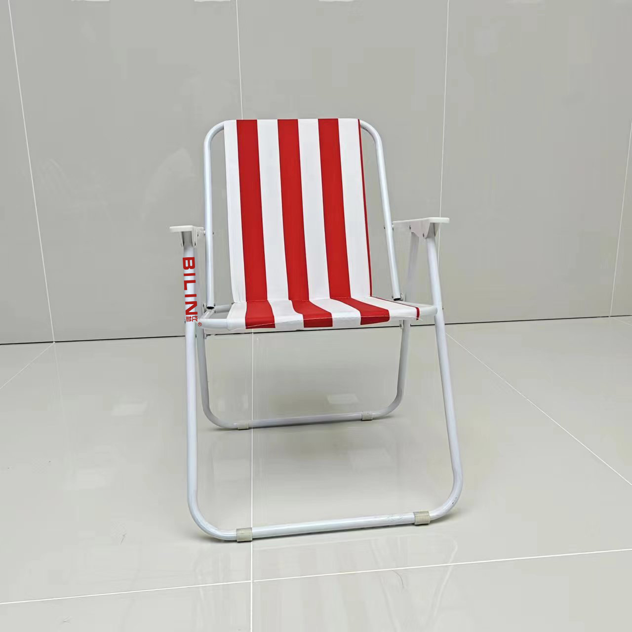 Portátil al aire libre plegable Silla de playa ocio pesca silla tubo de hierro Oxford tela con apoyabrazos respaldo reclinable Silla de primavera