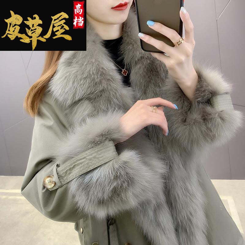 皮草外套女1派克服仿狐狸毛皮內膽寬松版中長款小個子年輕款外套