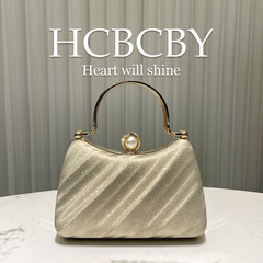 金色のフラッシュドリル装飾ハンドバッグドレスバッグ女性ファッション気質優雅なハンドバッグディナーバッグ