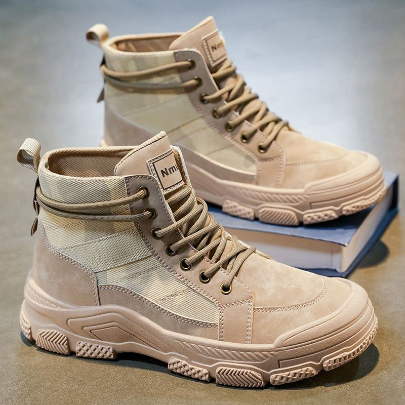 BOTAS Martin de alta gama, zapatos para hombres, nuevos sitios de construcción en otoño, ropa de trabajo, zapatos de trabajo antideslizantes, resistentes al desgaste, deportes y zapatos de trabajo de ocio para hombres image 4