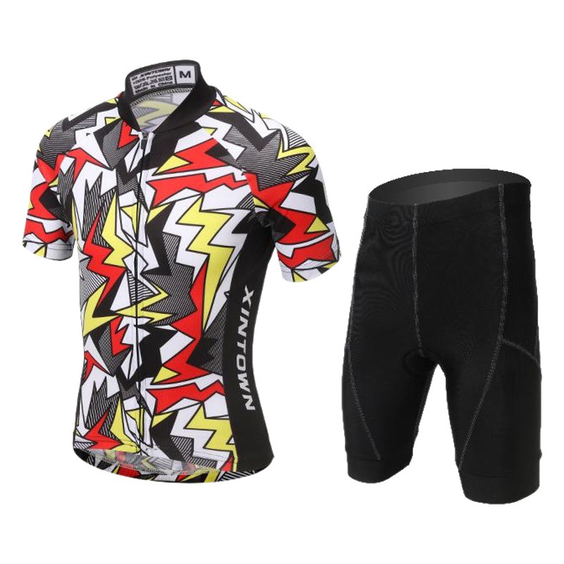XINTOWN Children's Riding Suit New Summer Bicycle Riding Suit Balance Bike Printed Short Sleeve Riding Suit