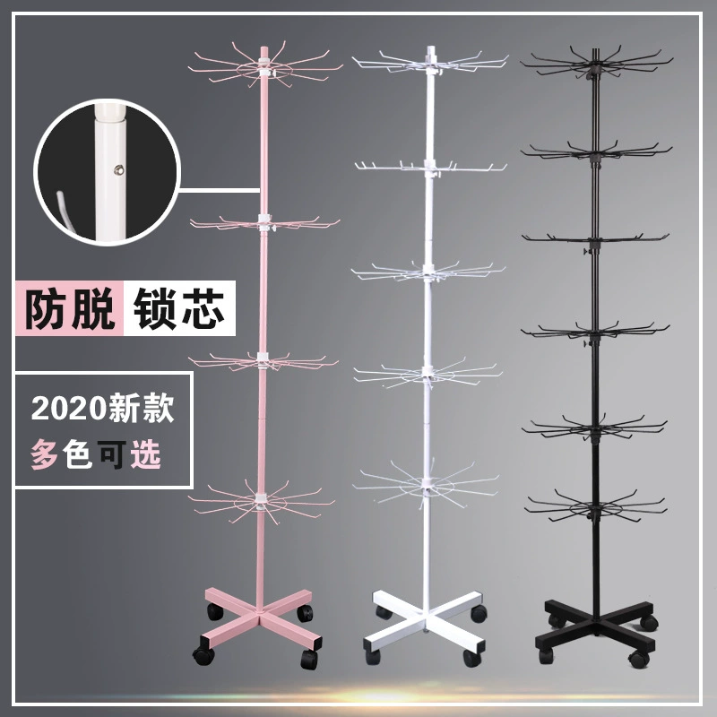 Стойка для демонстрации ювелирных изделий, уличный ларек на ночном рынке, висящие носки, светящиеся игрушки, красочная веревочная стойка, многослойная вращающаяся полка на колесах.