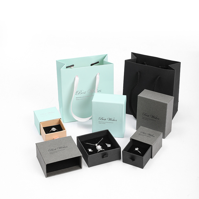 Fabricante cajón portátil joyero collar pendiente pulsera caja de regalo regalo regalo de vacaciones caja de regalo de mano de alta gama