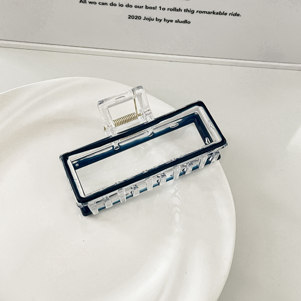 Clip de pelo marrón grande Nueva horquilla cuadrada accesorios para el cabello clip de horquilla simple Cabeza trasera clip de pelo clip de tiburón tocado