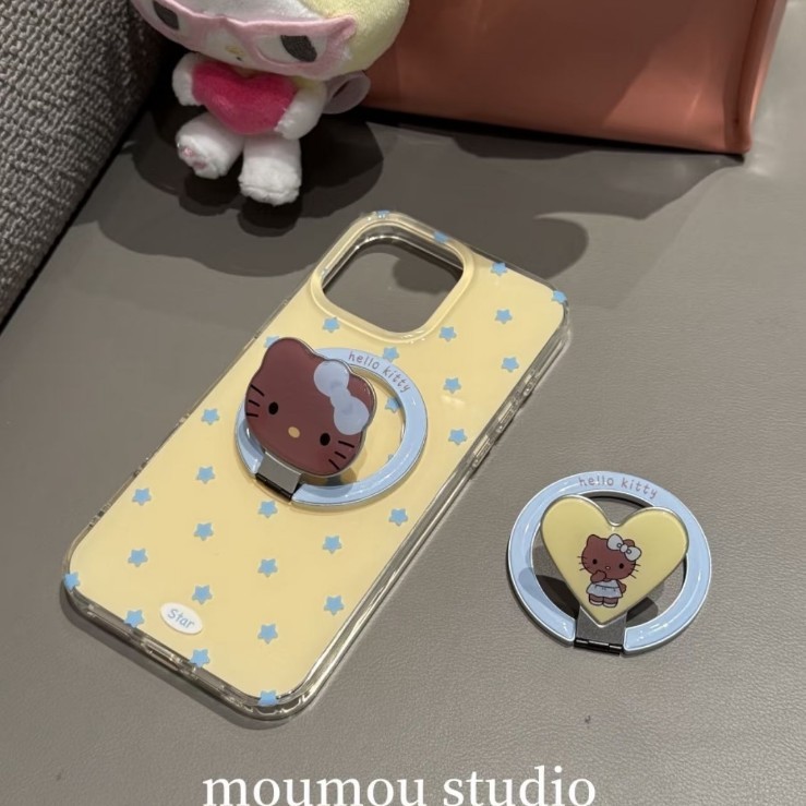 小红书爆款星星黑皮猫支架适用iphone17promax苹果15手机壳16新款|undefined