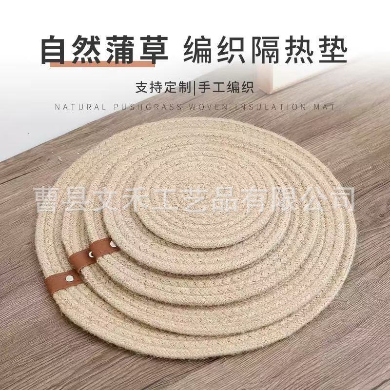 Mantel Individual Tejido de Paja Aislamiento Térmico para Mesa de Comedor y Cocina
