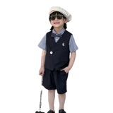 Жилет, комплект, платье, костюм, пианино, наряд для музыкальных выступлений, детская одежда, в корейском стиле, подарок на день рождения