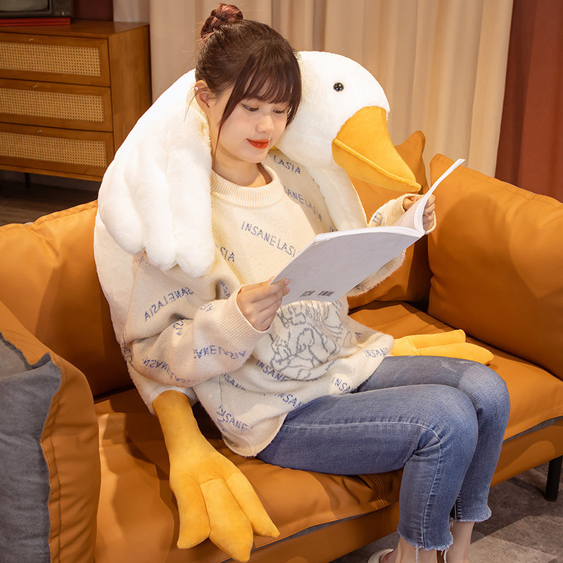 大きな白いガチョウ人形ぬいぐるみ枕卸売女の子縫いぐるみ人形ホリデーギフト子供の大きな人形ギフト|undefined