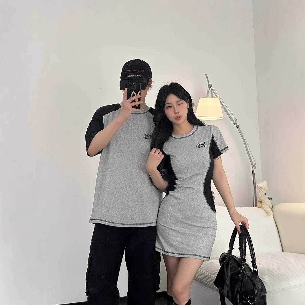 Внешняя торговля премиум-класса пара платье футболка с короткими рукавами платье женская летняя одежда 2025 новая маленькая юбка